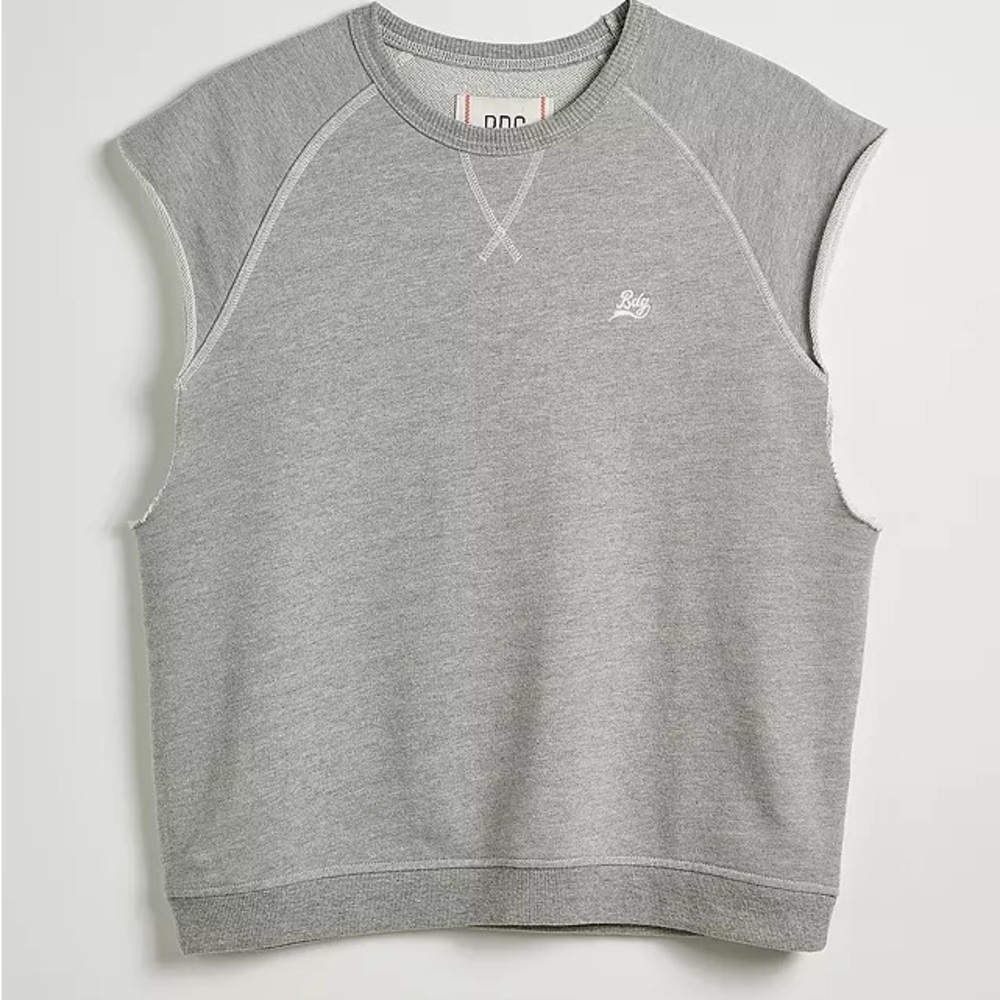 Gray Sleeveless Sweatshirt